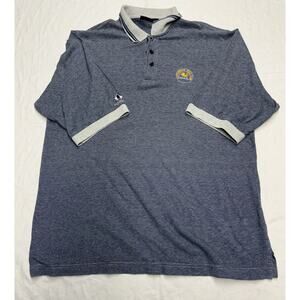 Vintage Glenmuir 1891 Golf Polo Catlerock Golf Club Shirt Size L Blue Striped